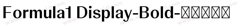 Formula1 Display-Bold字体转换